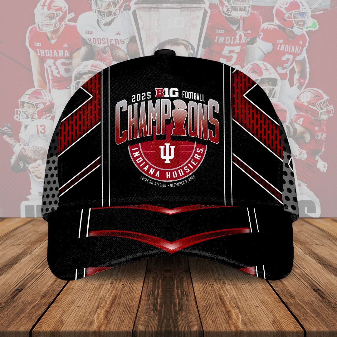 Indiana Hoosiers Football 2025 Big Ten Champions Classic Cap – HOATT14989