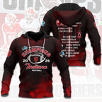 Indiana Hoosiers Football 2025 Big Ten Champions 3D Apparel – HOATT15145