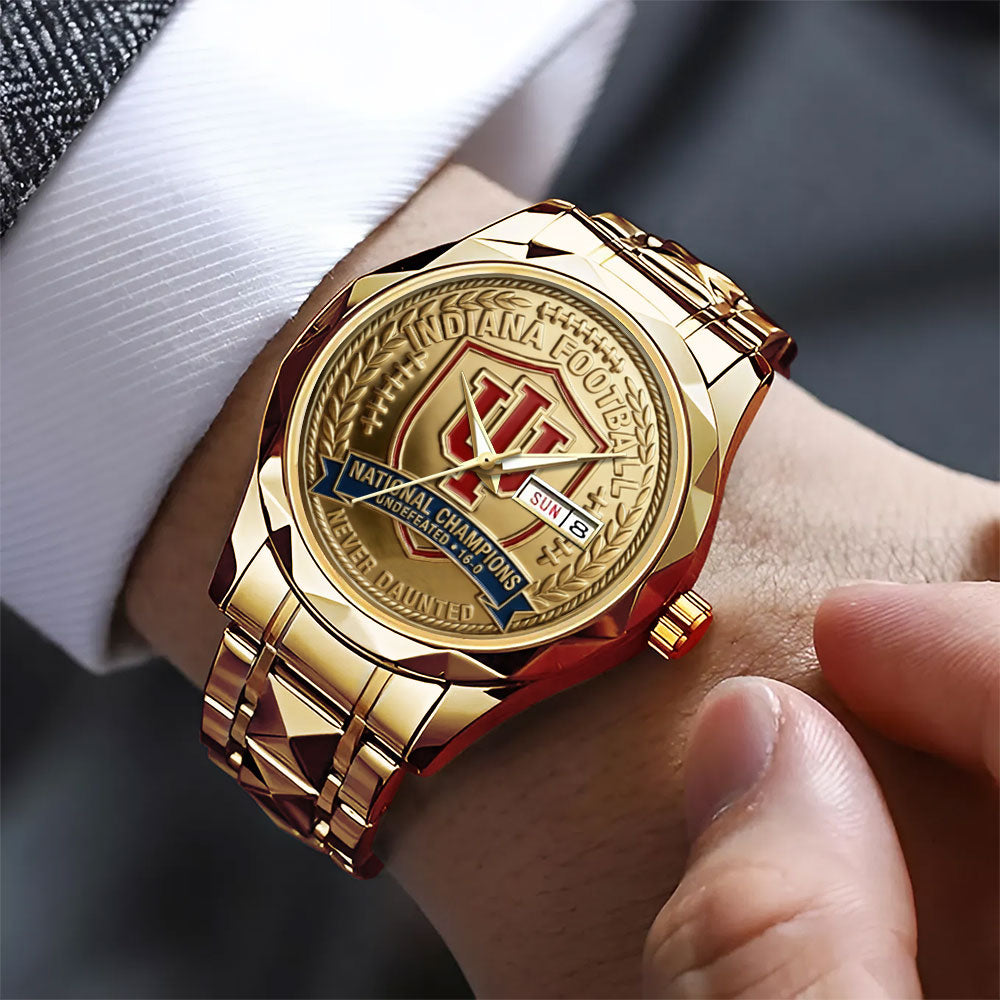 Indiana Hoosiers Football 2025 National Champions Alloy Luxury Quartz Watch – MAITM14532