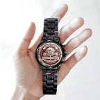 Indiana Hoosiers Football 2025 National Champions Black Stainless Steel Watch – MAITM14545