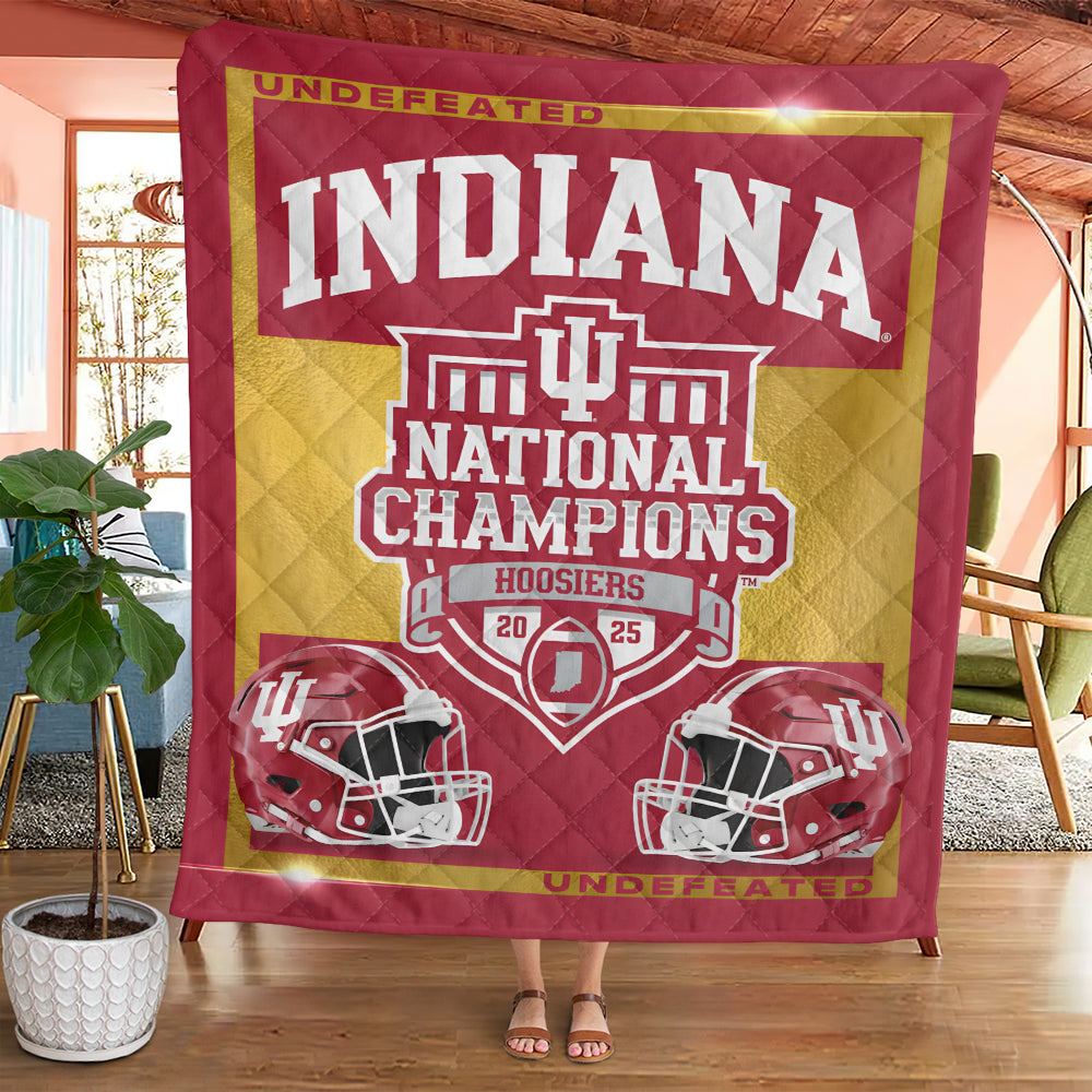 Indiana Hoosiers Football 2025 National Champions Quilt Blanket – MAITM14530