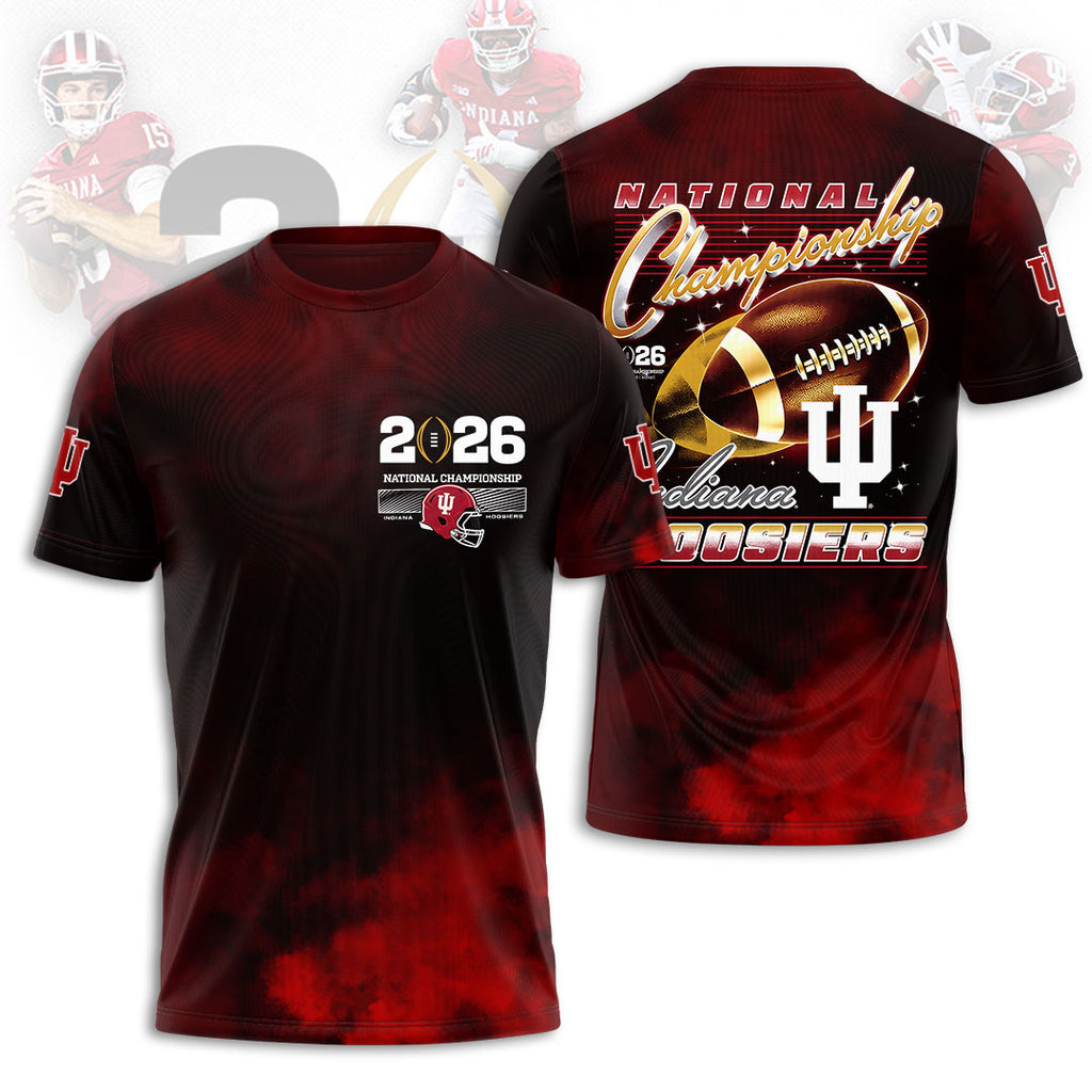 Indiana Hoosiers Football 2026 National Championship 3D Apparel – HOATT15726