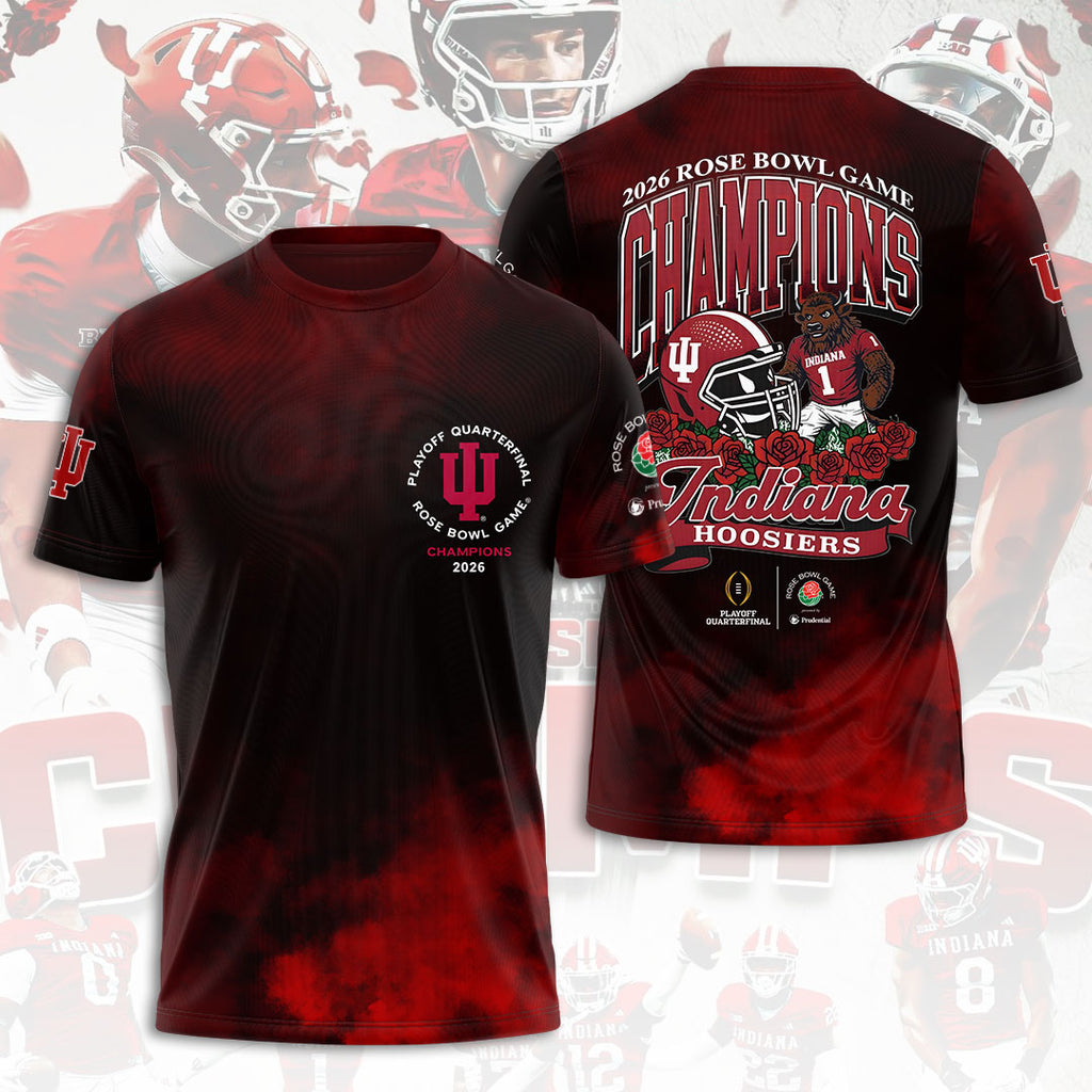 Indiana Hoosiers Football 2026 Rose Bowl Champions 3D Apparel – HOATT15475