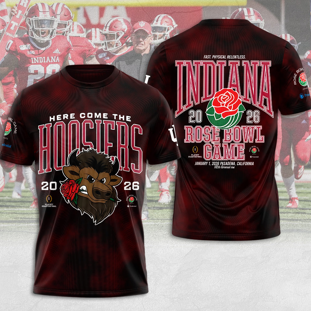 Indiana Hoosiers Football 2026 Rose Bowl 3D Apparel – MAITM14162