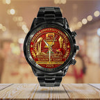 Indiana Hoosiers Football Black Stainless Steel Watch – TANTN19262