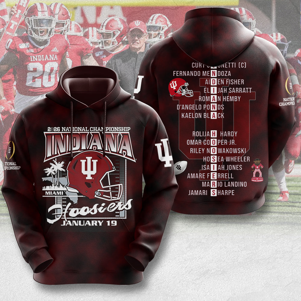 Indiana Hoosiers Football 3D Apparel – MAITM14404