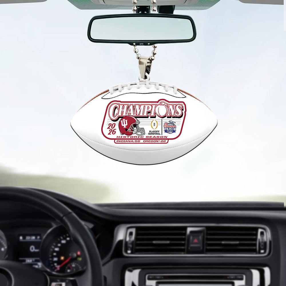 Indiana Hoosiers Football Peach Bowl Champions Custom shape 2-sided Acrylic Car Ornament – MAITM14401