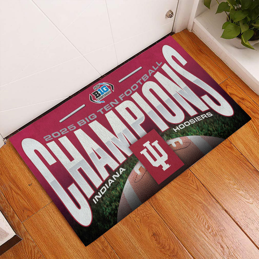 Indiana Hoosiers Football 2025 Big Ten Champions Doormat – MAITM13986