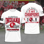 Indiana Hoosiers Football 2025 Big Ten Champions 3D Apparel – MAITM13994