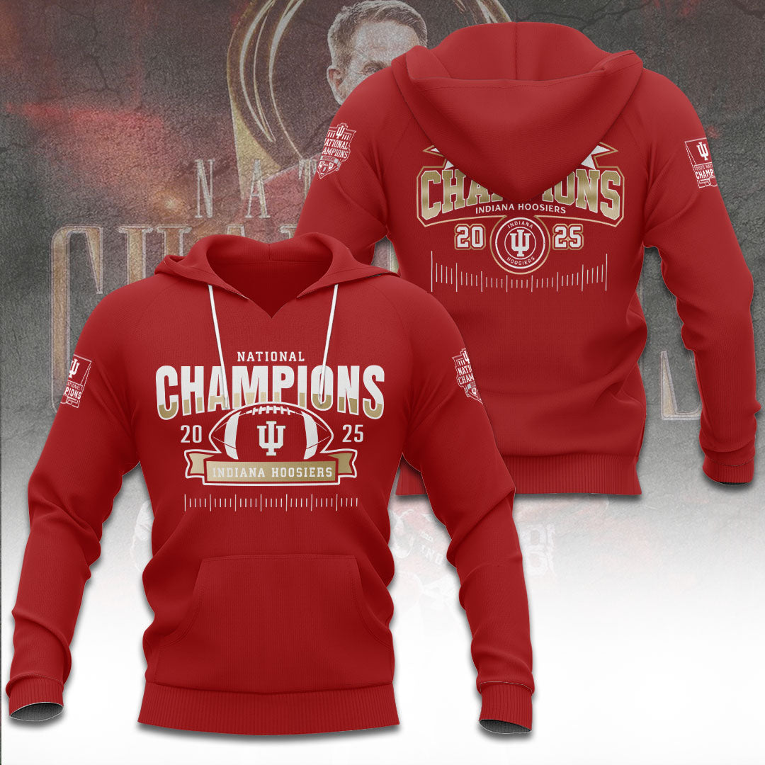 Indiana Hoosiers Football 2025 National Champions 3D Apparel – TANTN20430