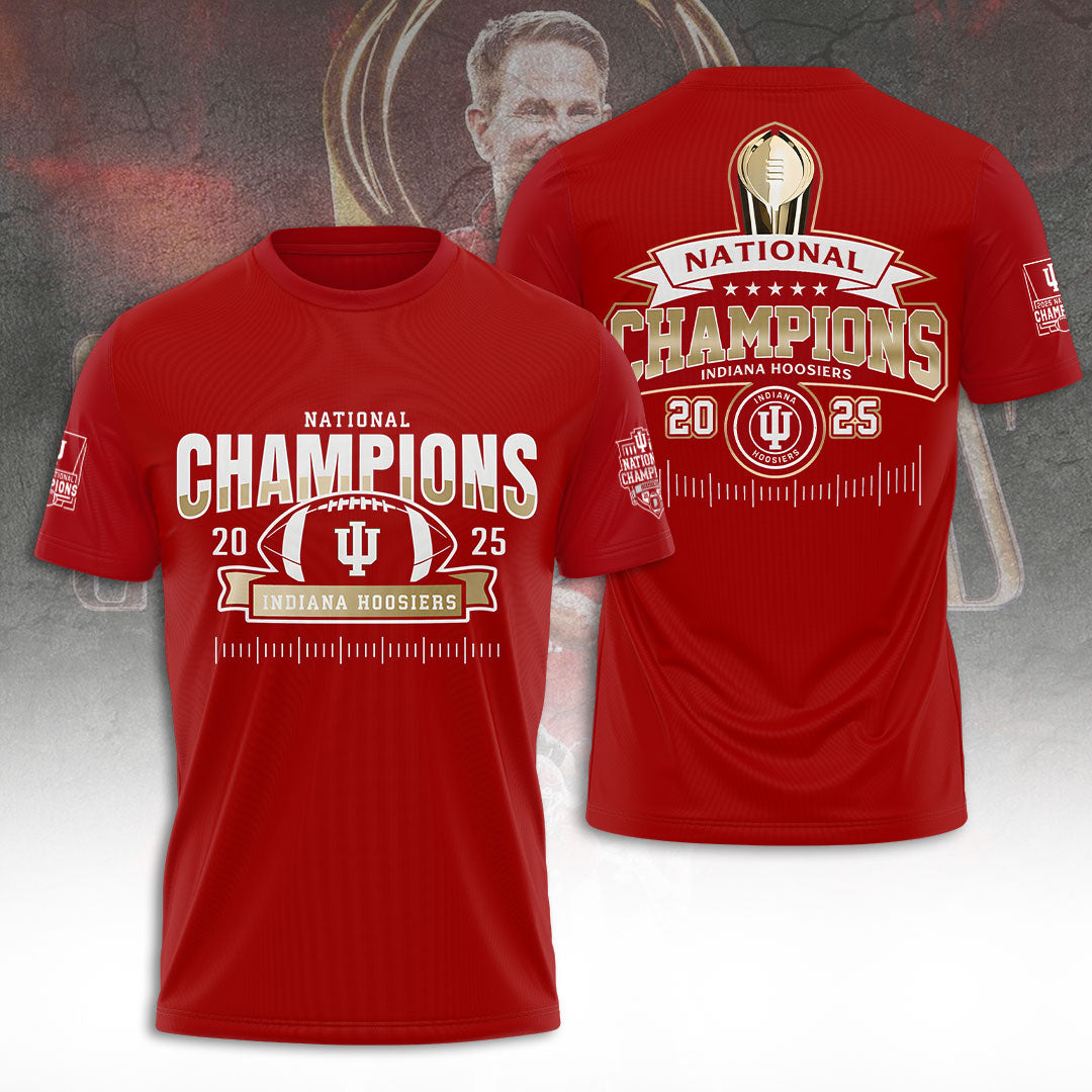 Indiana Hoosiers Football 2025 National Champions 3D Apparel – TANTN20430