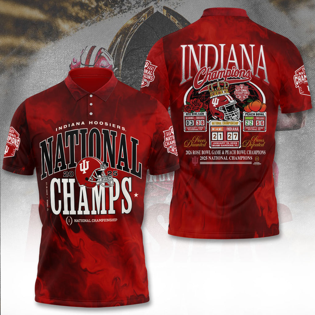 Indiana Hoosiers Football 2025 National Champions 3D Apparel – TANTN20878
