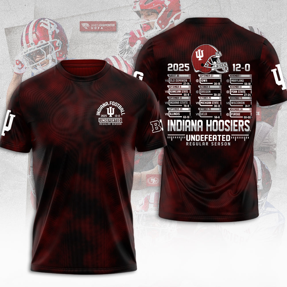 Indiana Hoosiers Football 3D Apparel – MAITM13952