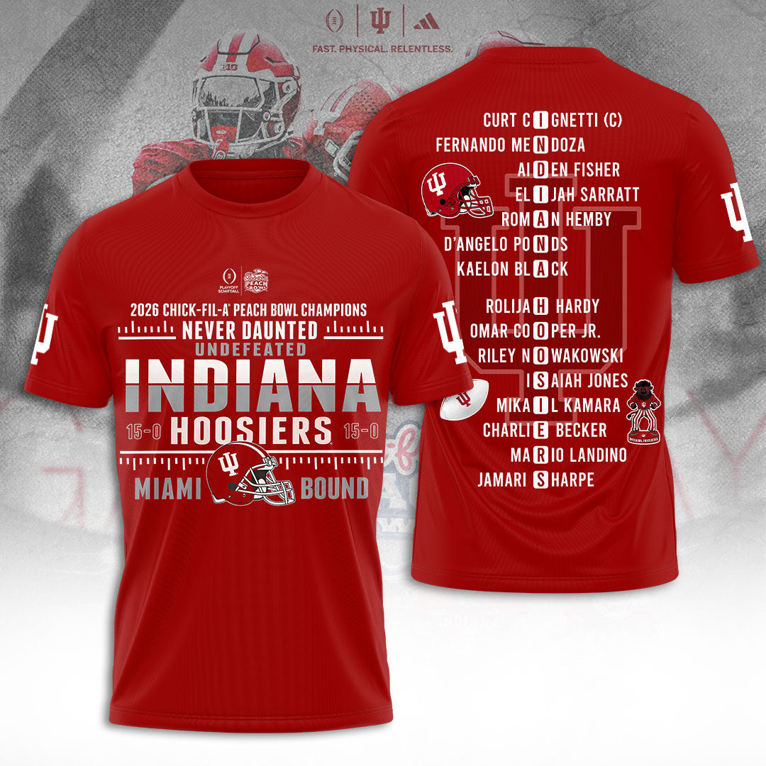 Indiana Hoosiers Football 3D Apparel – TANTN20131