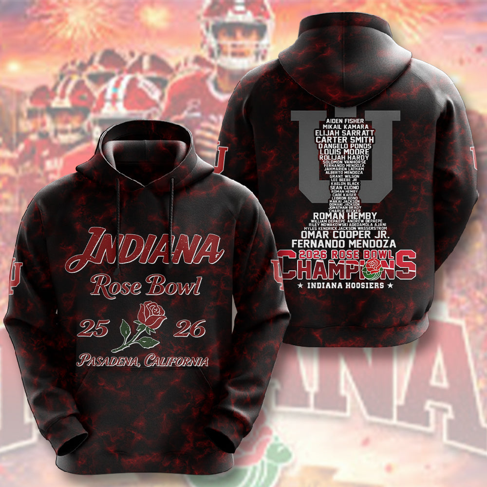 Indiana Hoosiers Football 3D Apparel – TMTHU3049