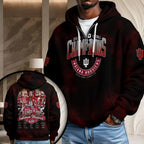 Indiana Hoosiers Football 2025 Big Ten Champions 3D Unisex Waffle Hoodie – TMTHU2635