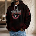 Indiana Hoosiers Football 2025 Big Ten Champions 3D Unisex Waffle Hoodie – TMTHU2635