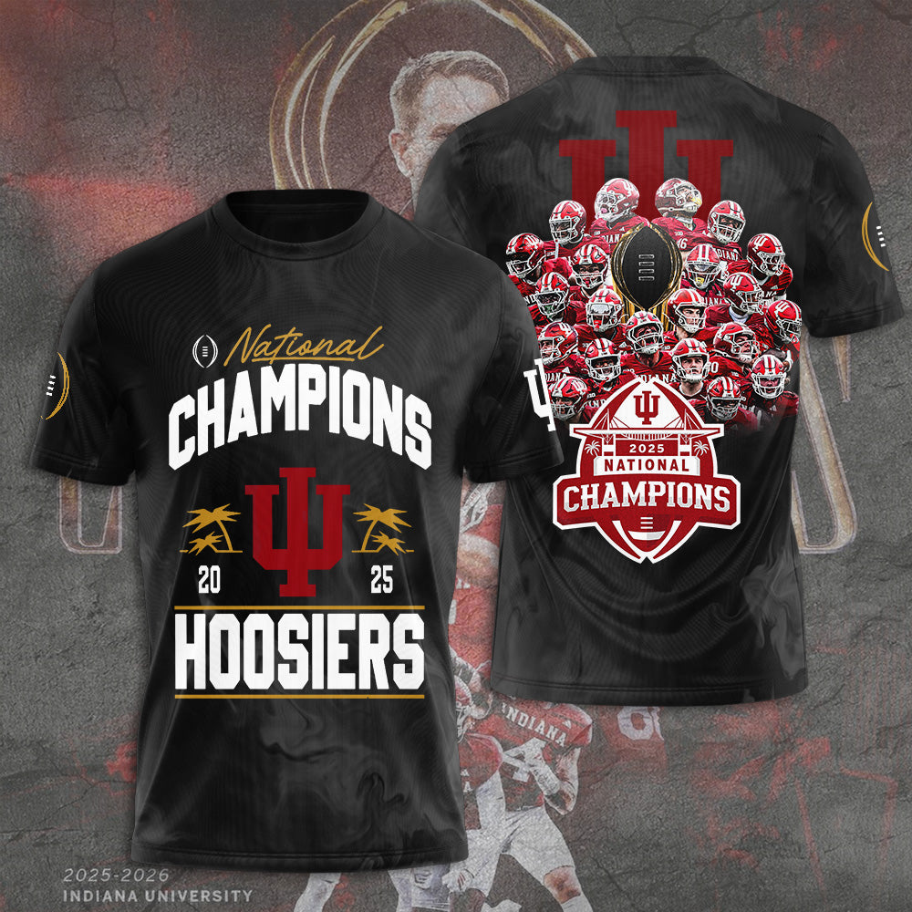 Indiana Hoosiers Football 2025 National Champions 3D Apparel – TANTN20480