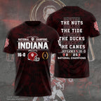 Indiana Hoosiers Football 2025 National Champions 3D Apparel – TANTN20583