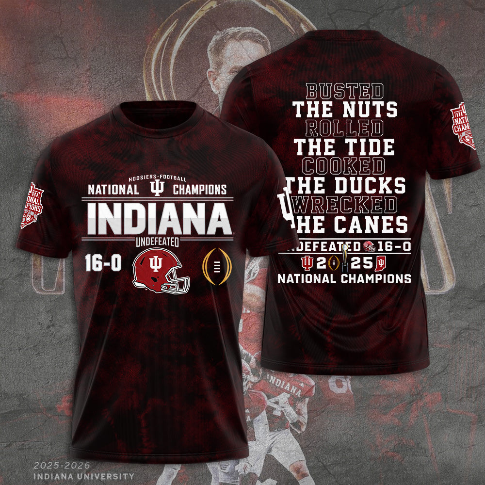 Indiana Hoosiers Football 2025 National Champions 3D Apparel – TANTN20583