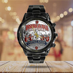 Indiana Hoosiers Football 2025 National Champions Black Stainless Steel Watch – TANTN20461
