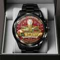 Indiana Hoosiers Football 2025 National Champions Black Stainless Steel Watch – TANTN20524