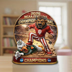 Indiana Hoosiers Football 2025 National Champions Custom Shape Acrylic Plaque – TANTN20536