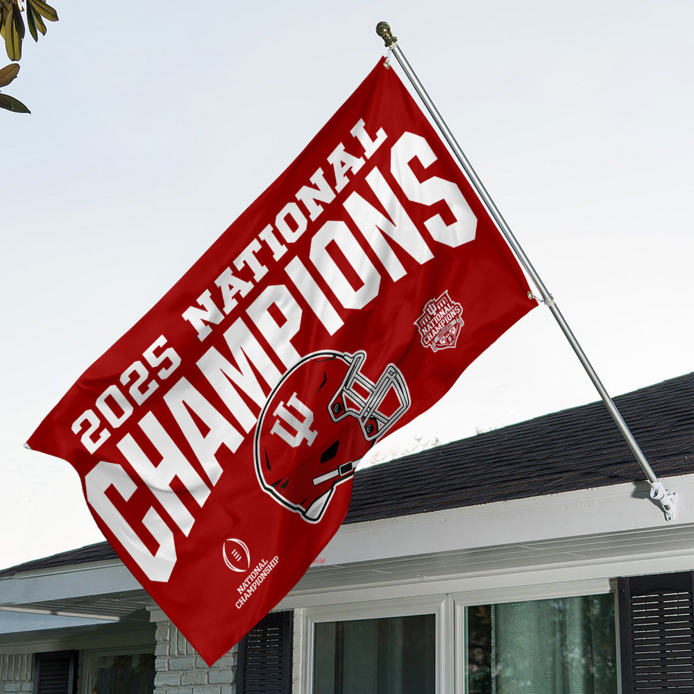 Indiana Hoosiers Football 2025 National Champions 3D Double-side House Flag – TANTN20737