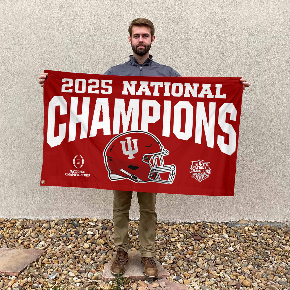Indiana Hoosiers Football 2025 National Champions 3D Double-side House Flag – TANTN20737
