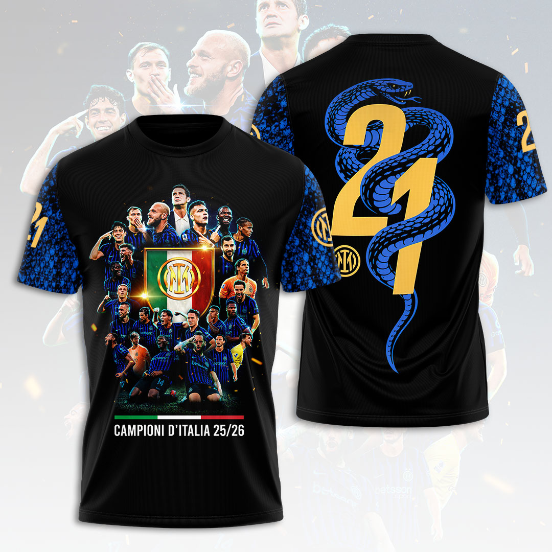 Inter Milan Campioni D'Italia 25/26 3D Apparel – HOATT17704