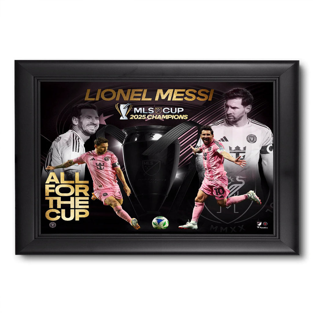 Inter Miami x Lionel Messi 2025 MLS Cup Champions Rectangle Canvas With Inner Frame – TMTHU2494