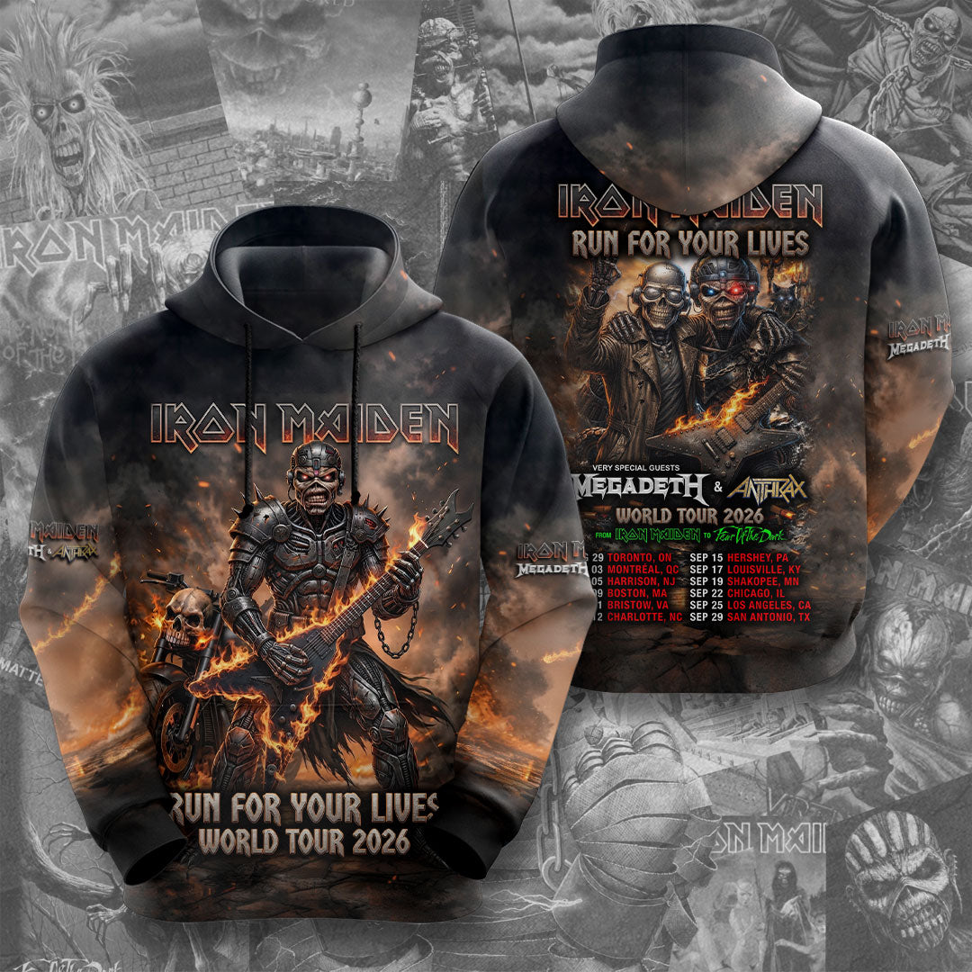 Iron Maiden 2026 World Tour 3D Apparel – TMTHU7351