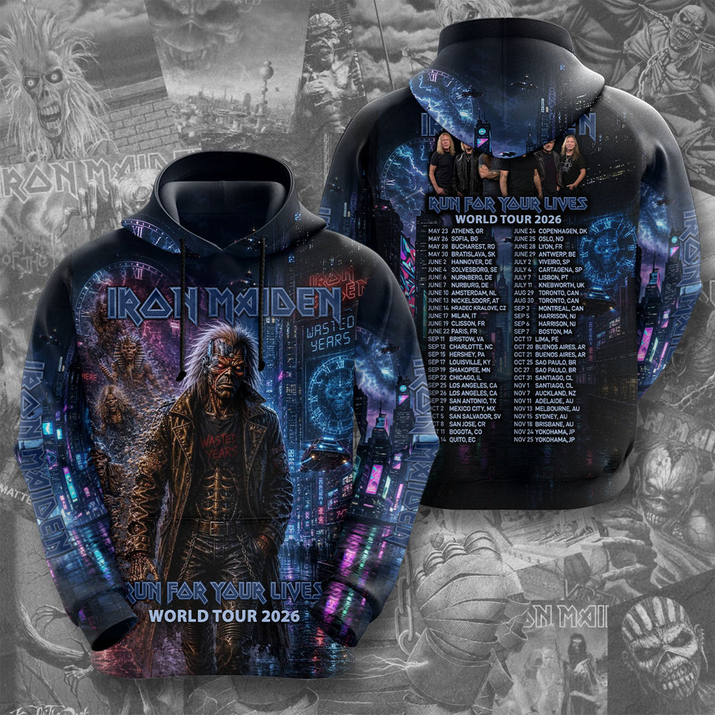 Iron Maiden 2026 World Tour 3D Apparel – TMTHU7766