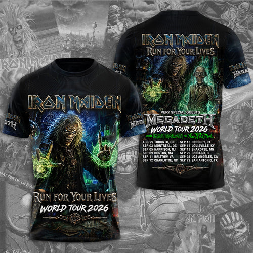 Iron Maiden 2026 World Tour 3D Apparel – TMTHU7117