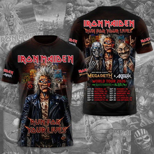 Iron Maiden 2026 World Tour 3D Apparel – TMTHU9098