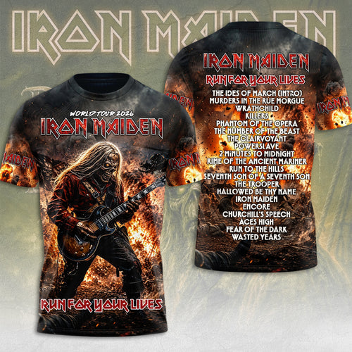 Iron Maiden 2026 World Tour 3D Apparel – TMTHU6988