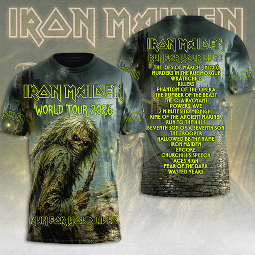 Iron Maiden 2026 World Tour 3D Apparel – TMTHU7222