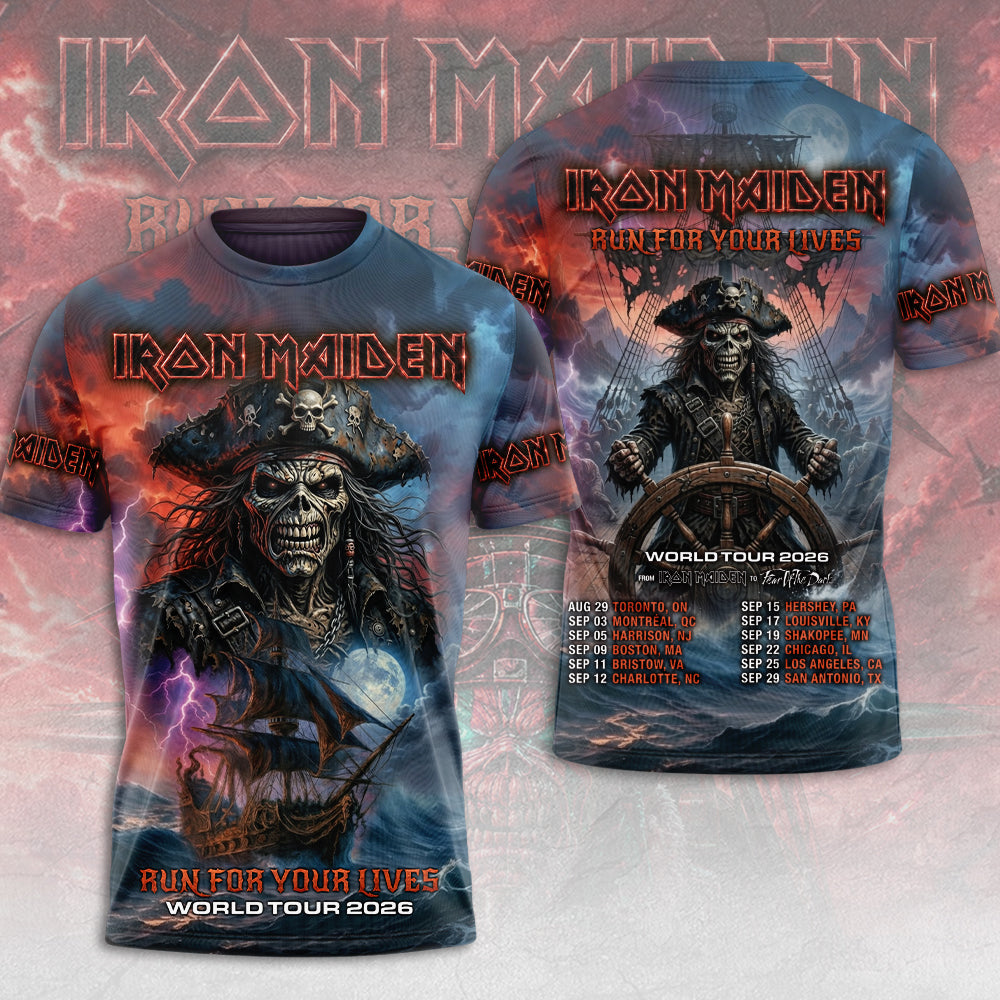 Iron Maiden 2026 World Tour 3D Apparel – TMTHU7386
