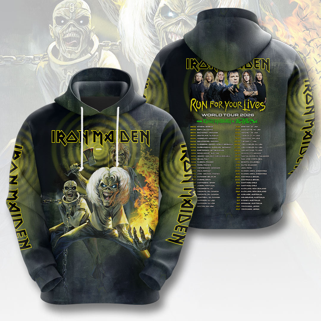 Iron Maiden 2026 World Tour 3D Apparel – HOATT16995