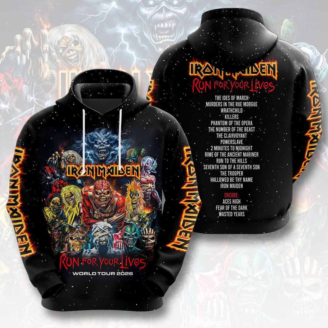 Iron Maiden 2026 World Tour 3D Apparel – HOATT17163