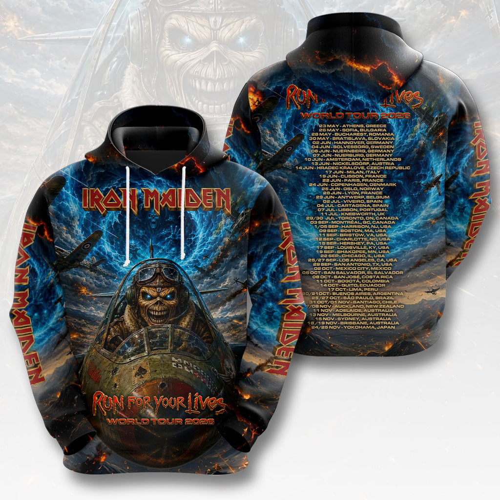 Iron Maiden 2026 World Tour 3D Apparel – HOATT19363