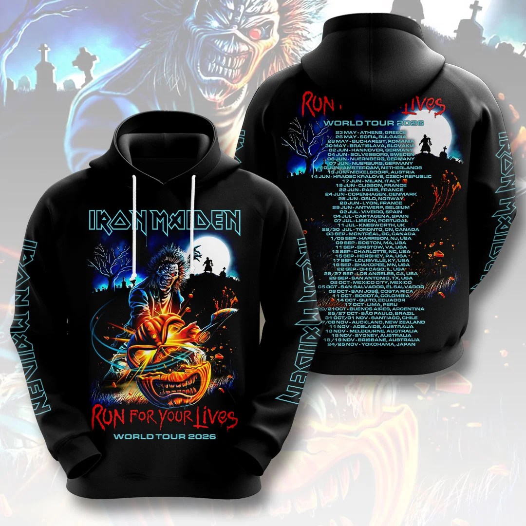 Iron Maiden 2026 World Tour 3D Apparel – HOATT21428