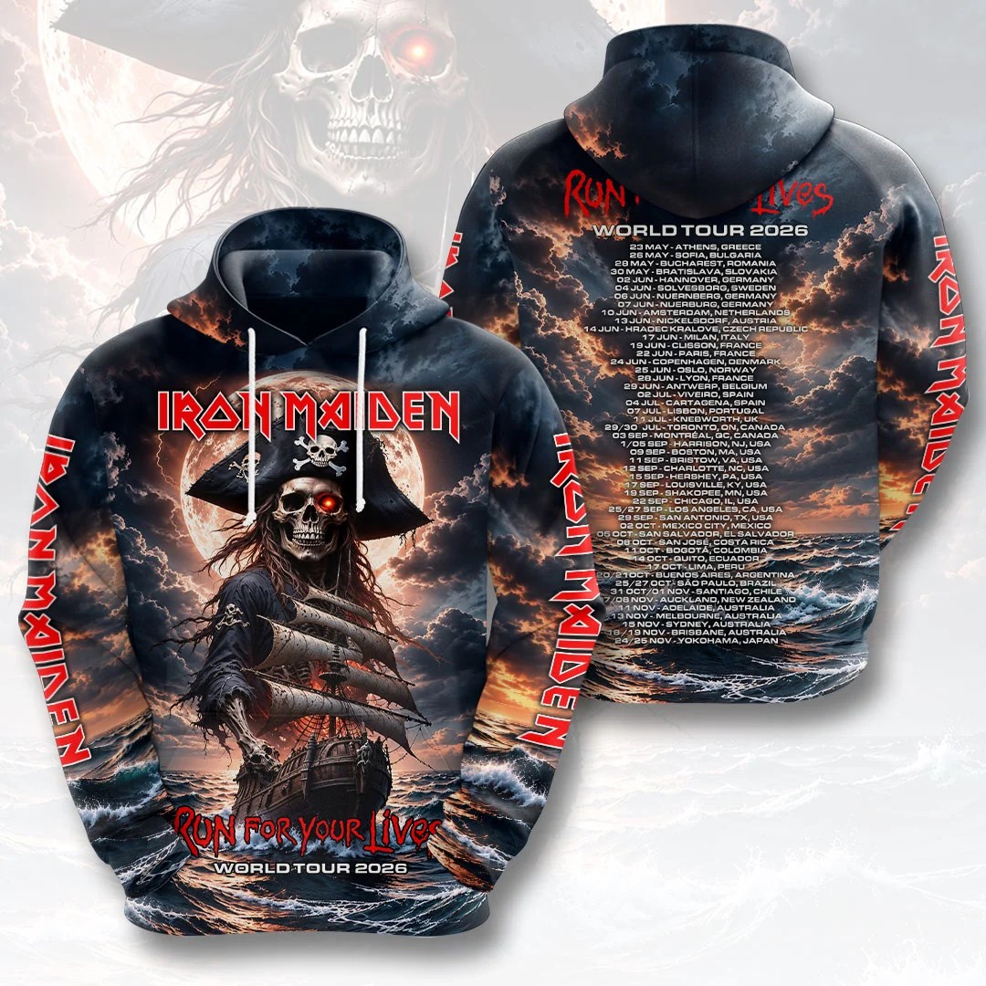 Iron Maiden 2026 World Tour 3D Apparel – HOATT26858