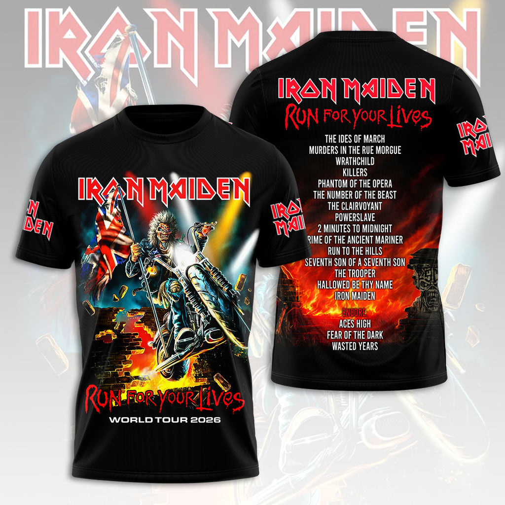 Iron Maiden 2026 World Tour 3D Apparel – HOATT16667