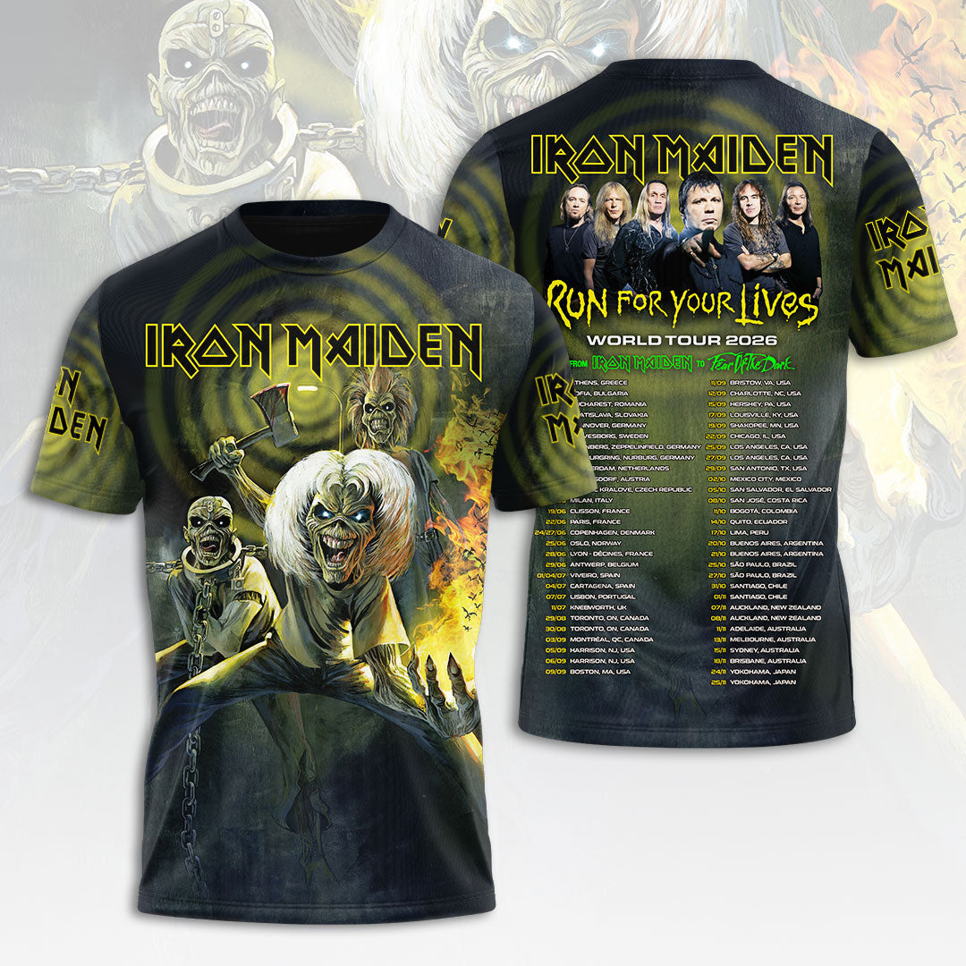 Iron Maiden 2026 World Tour 3D Apparel – HOATT16995