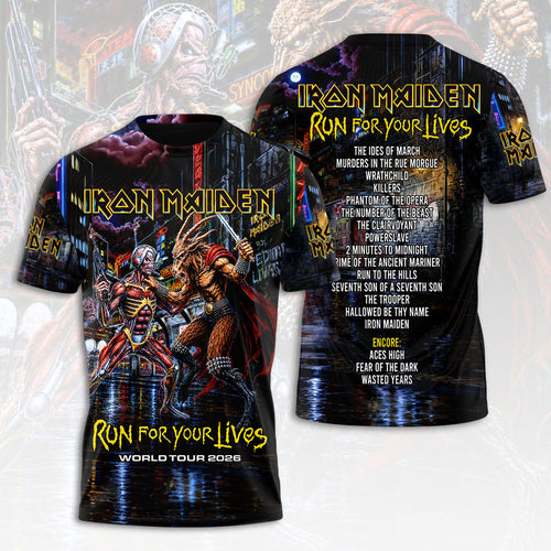 Iron Maiden 2026 World Tour 3D Apparel – HOATT18564