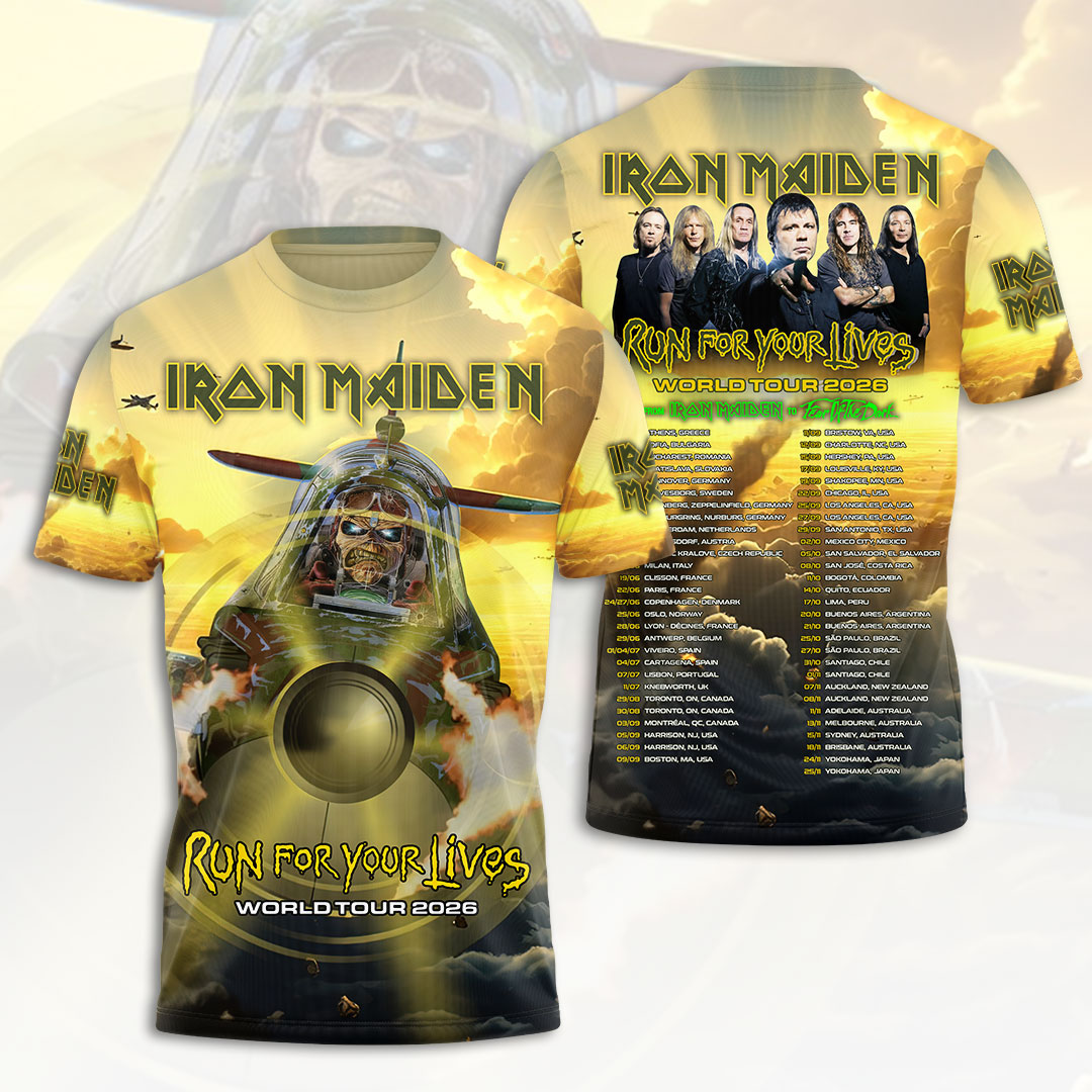 Iron Maiden 2026 World Tour 3D Apparel – HOATT18612