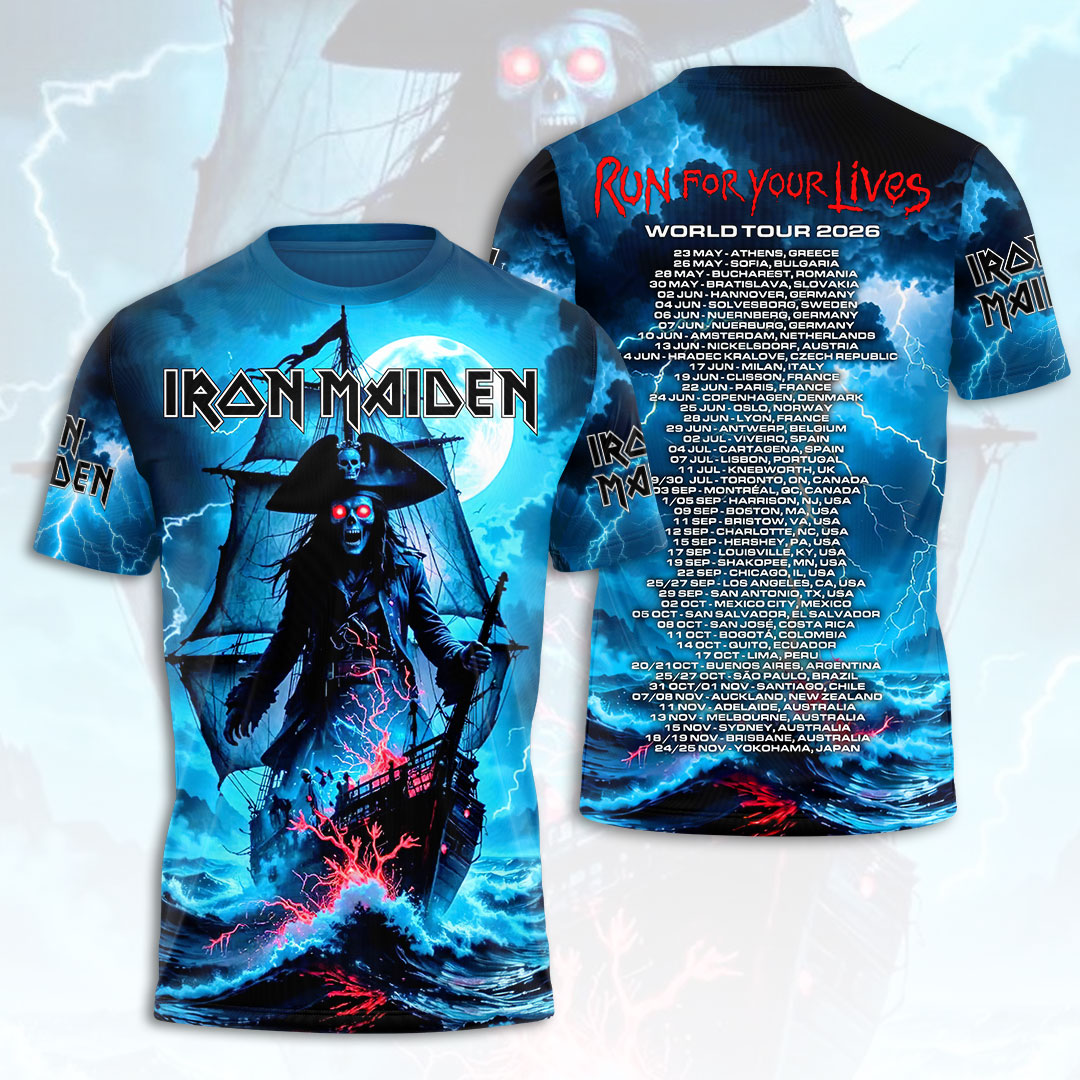 Iron Maiden 2026 World Tour 3D Apparel – HOATT19328