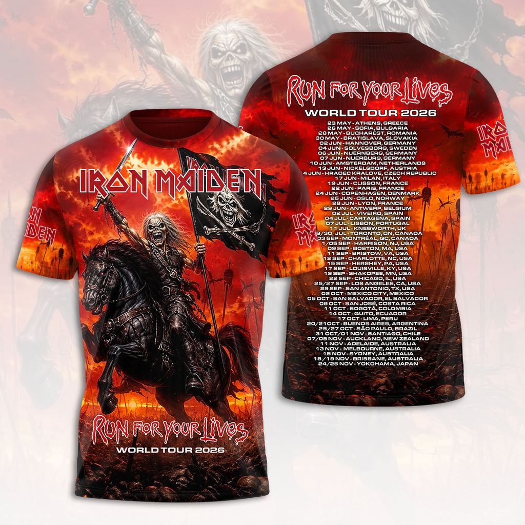 Iron Maiden 2026 World Tour 3D Apparel – HOATT19332