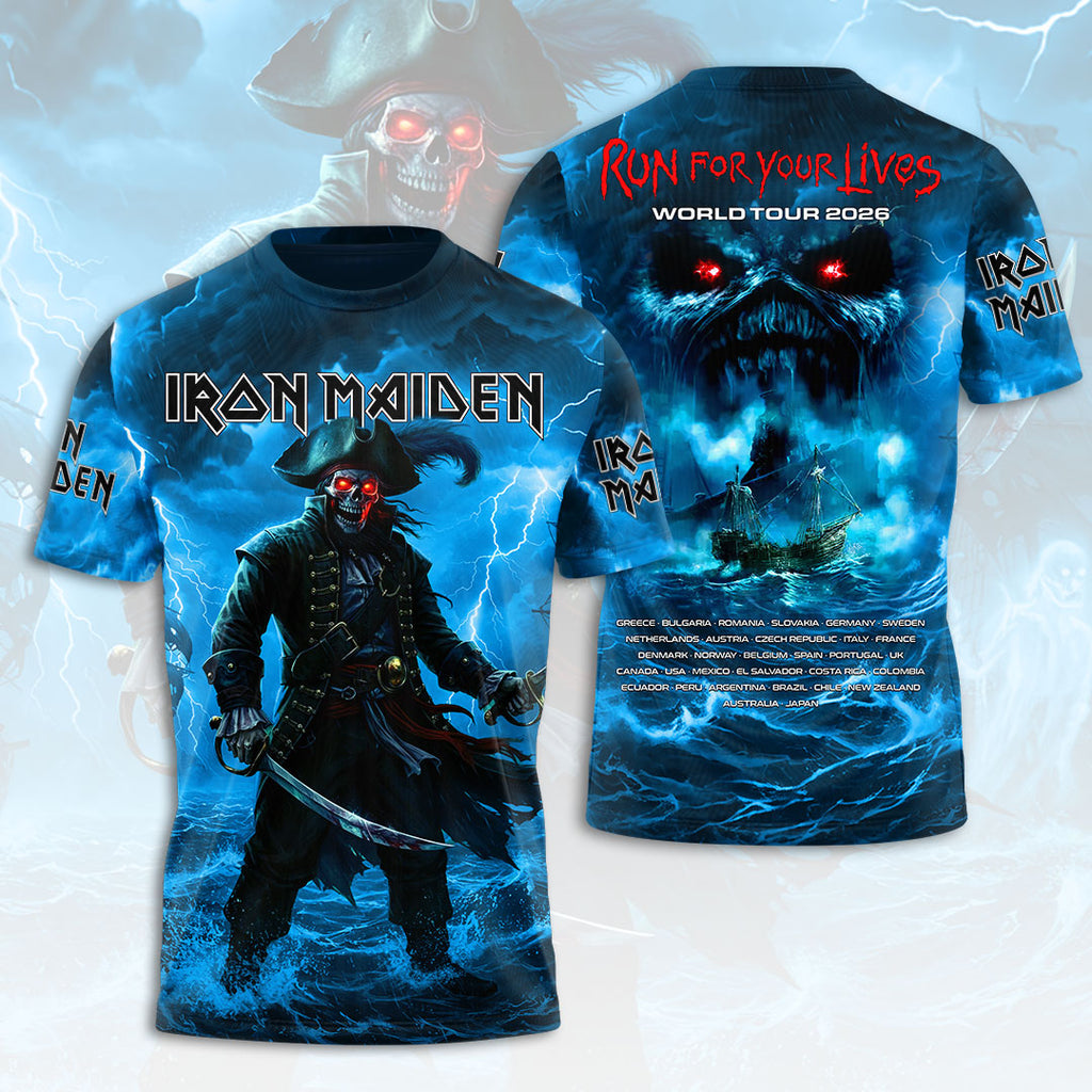 Iron Maiden 2026 World Tour 3D Apparel – HOATT19359